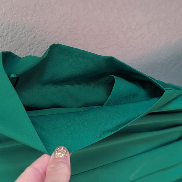 Eliza J Belted Emerald Green Elegant Dress with Pockets Size 8 Medium - Picture 6 of 8